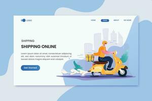 Shipper Delivery Lading Page Template vector