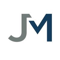 Initial Letter JM Monogram Logo Stock Vector