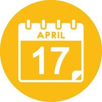 17 April Vector Icon