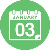 3 January Vector Icon
