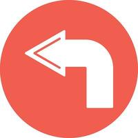 Turn Left Vector Icon