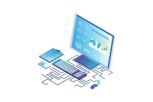 Charts for Strategy Isometric vector