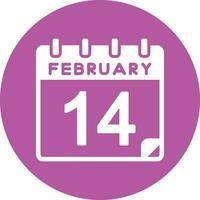 14 February Vector Icon