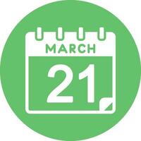 21 March Vector Icon