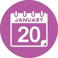 20 January Vector Icon