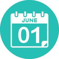 1 June Vector Icon