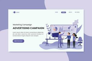 Advertising Campaign Marketing Landing Page vector