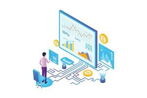 Marketing Analysis Isometric vector