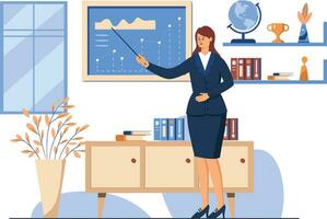 Business Training Vector Illustration Flat