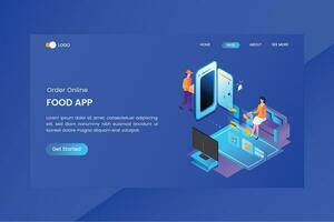 Fast Delivery Isometric Concept Landing Page vector