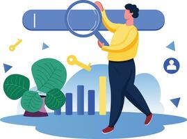 Search for value, Flat vector illustration