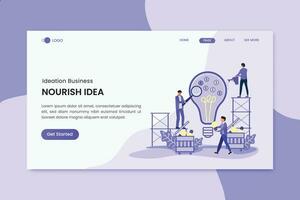 Nourish Ideas Business Marketing Landing Page vector