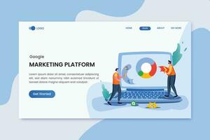 Marketing Platform Landing Page illustration vector