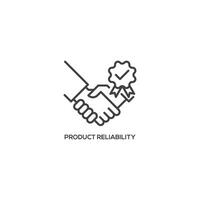 Product Reliability icon, business concept. Modern sign, linear pictogram, outline symbol, simple thin line vector design element template