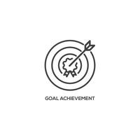 Goal Achievement icon, business concept. Modern sign, linear pictogram, outline symbol, simple thin line vector design element template