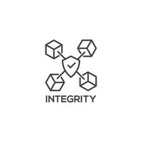 Integrity icon, business concept. Modern sign, linear pictogram, outline symbol, simple thin line vector design element template