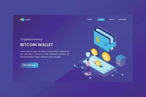 Bitcoin Wallet Cryptocurrency vector