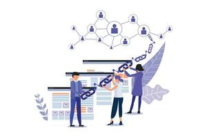 Link Building Marketing vector