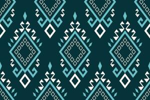 Green Cross stitch colorful geometric traditional ethnic pattern Ikat seamless pattern border abstract design for fabric print cloth dress carpet curtains and sarong Aztec African Indian Indonesian vector