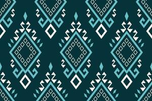 Green Cross stitch colorful geometric traditional ethnic pattern Ikat seamless pattern border abstract design for fabric print cloth dress carpet curtains and sarong Aztec African Indian Indonesian vector