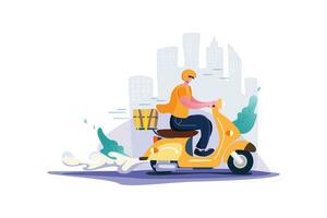 Shipper Delivery - Flat Vector