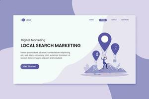 Local Search Marketing Landing Page vector