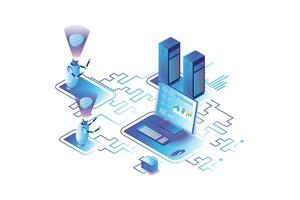 Artificial Intelligence Isometric vector