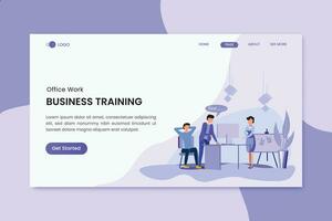 Business Training Marketing Landing Page vector