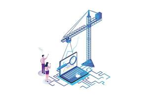 Search Engine Optimization Isometric vector