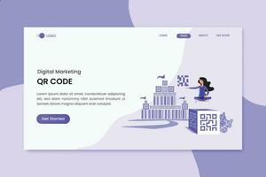 QR Code Marketing Landing Page vector