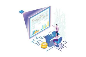 Analysis Marketing Isometric vector