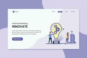 Innovate Marketing Landing Page illustration vector