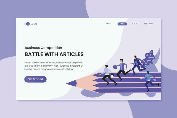 Battle With Articles Business Competition Landing Page