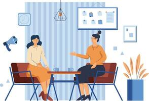 Discuss With Customers Flat Vectors