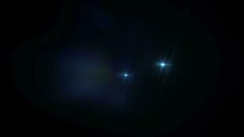 Loop flash blue star on black abstract background video