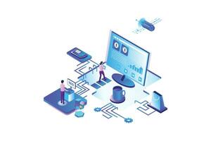 Web Marketing Isometric vector