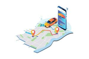 Driver App - Flat vector