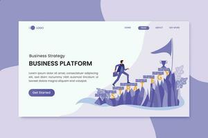 Business Platform Marketing Landing Page vector