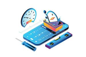 Tools App Isometric vector