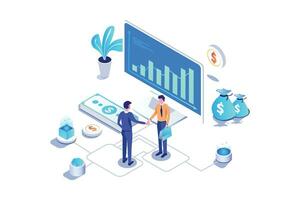 Business Investment Isometric vector