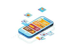 Food Apps Isometric vector