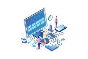 Marketing Data Isometric vector