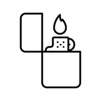 Lighter vector icon. fire illustration sign. arson symbol.