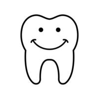 Tooth icon vector. Tooth Fairy illustration sign. Funny tooth symbol or logo. vector