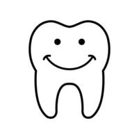 Tooth icon vector. Tooth Fairy illustration sign. Funny tooth symbol or logo. vector