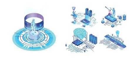 Marketing Isometric, Analysis Seo, Search Engine Optimization, SEO and Digital Marketing, SEO Optimization, SEO Service vector