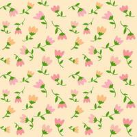 Seamless pattern of flowers floral vector, vintage style background for design, decoration, paper wrap vector