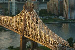 Close up of Queensborough Bridge at Sunset photo