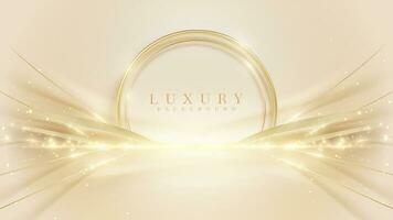 Luxury background with golden light effect decoration and bokeh elements. vector