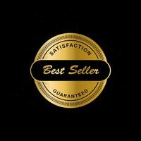 Vector classic gold badges and labels. Vintage elements with title Genuine product. Premium quality.